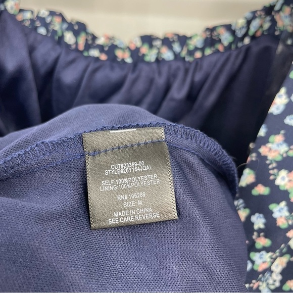 NWT francescas Trixxi Floral Romper navy puff sleeve sz M - Picture 6 of 9